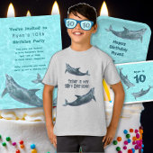 Dolphin Birthday Backyard Pool Party Invitation Flyer