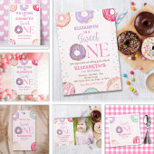Donut Sweet One Birthday Party Donut First Birthda Kaart