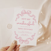 Doodle Roze Bow Baby Meisje 1e Verjaardag Bedankdoosjes