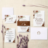 Rust Oranje Rozen Foto & Agenda Opslaan Datum Aankondigingskaart (Personaliseer de collectie van deze zelfstandige maker.)