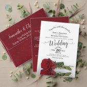 Romantic Red Rose 15 Table Wedding Seating Chart Poster (Personaliseer deze collectie van deze onafhankelijke maker. Test)
