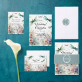 Classic Black on White Ornately Framed Wedding RSVP Kaartje (Personaliseer de collectie van deze zelfstandige maker.)