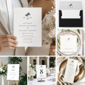 Palm Tree Monogram Let's Eat Destination Wedding Menu