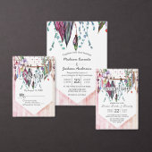 Boho Dreamcatcher & Feathers bruiloft uitnodiging (Personaliseer de collectie van deze zelfstandige maker.)