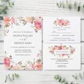 Droom Roze Botanisch Lijst Bruiloft Monogram Vierkante Sticker (Personaliseer de collectie van deze zelfstandige maker.)