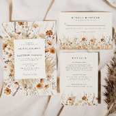 Dromerige herfst Wildflower bruiloft RSVP Kaartje