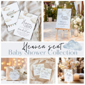 Dreamy Blue Heaven Sent Sky Theme Boy Baby shower Acryl Uitnodigingen