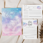 Dromerige wolken sterren bruidsmeisjesfeest bedank bedankkaart