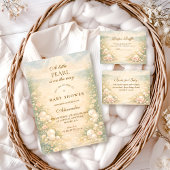 Dreamy Ocean Pearl Nursery Baby Shower Kaart
