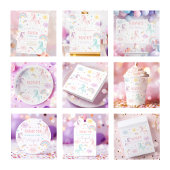 Magische pastei Unicorn Rainbow Birthday Tissuepapier