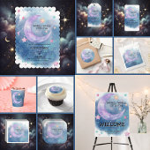 Dromerige Waterverf Twinkle Little Star Baby showe Informatiekaartje