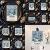 Dromerige Winter Forest Snowflakes Baby shower Kaart
