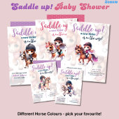 Dressuur Ruiter Baby Meisje Shower Paard Ruiter op Kaart