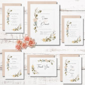 Gedroogde Boho Bloemen Lijst Bruiloft Save The Date
