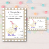 Duck baby shower - Hoe groot is mama's buik Informatiekaartje