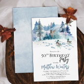 Eenden Woodland Forest Natuur 50th Birthday Party Folie Uitnodiging