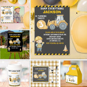 "DUMP EVERYTHING! Photo –Construction 3rd Birthday Kaart