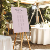 Minimalist Wedding Seating Plan (10) Dusky Rose Poster
