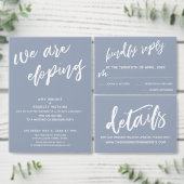 Dusty Blue We zijn getrouwd na het huwelijk. Kaart (Personaliseer de collectie van deze zelfstandige maker.)