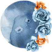 Dusty Blue & Rusty Peony Floral Bachelorette Party Kaart