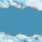 Dusty Blue en Gold Agate Custom Wedding Kartonnen Onderzetters