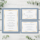 Elegant Dusty Blue Wedding Table Number Kaart (Personaliseer de collectie van deze zelfstandige maker.)