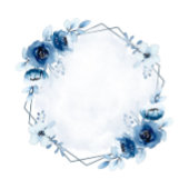 Dusty and Navy Blue Peony Rehearsal Dinner Kaart