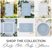 Dusty Blue Monogram Favor Box Bedankdoosjes