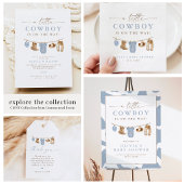 Blauwe Cowboy Wasmachine Luier Raffle Poster