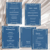 Stofblauwe Black Tie Huwelijksreactie Antwoord Doo