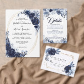 Indigo Tuin Blauw Bloemen Bruiloft Welkomstbanner Spandoek (Personaliseer de collectie van deze zelfstandige maker.)