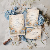 Dusty Blue Garden Wedding Kaart