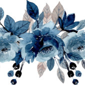 Korting op Elegant Dusty Blue en Navy Floral