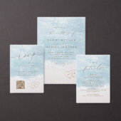 Moderne Script Harten Monogram Strand Bruiloft Fav Ronde Sticker (Personaliseer de collectie van deze zelfstandige maker.)