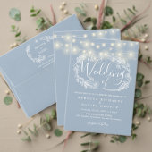 Dusty Blue String Lights Tafelnummer (Personaliseer deze collectie van deze onafhankelijke maker. Test)