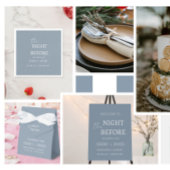 Dusty Blue Minimal diner de avond ervoor Menu