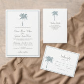 Adresetiketten van de mosterdblauw-palmboom etiket (Personaliseer de collectie van deze zelfstandige maker.)