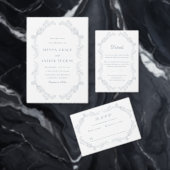 Stofbruine Blauwe Botanische Trouwherinnering Save The Date (Personaliseer de collectie van deze zelfstandige maker.)