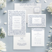 Dusty Blue   Lijst Classic QR Code RSVP Kaartje