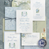Classic Blue Hydrangea Wedding Guest Address Sticker