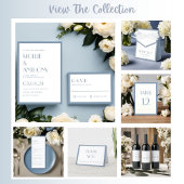 Elegant Dusty Blue Wedding Favor Box Bedankdoosjes