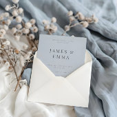 Minimalist Wedding Details Card | Dusky Blue Informatiekaartje
