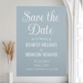 Moderne minimalistische QR-code Stusty Blue Weddin Save The Date
