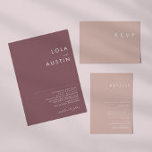 Dusty Boho | Paars zegel en verzenden All In One Uitnodiging