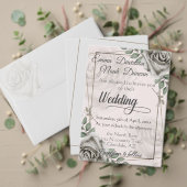 Rustieke Witte Rose Fotosjabloon Sla de datum op Aankondiging (Personaliseer deze collectie van deze onafhankelijke maker. Test)