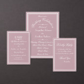 Stoffige Roze Trouw Chic Witte Monogram Bedankt Bedankjes Labels (Personaliseer de collectie van deze zelfstandige maker.)