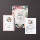 Stoffelijk Roos, Mint Groen, en Blush Bloemen Brui Programma (Personaliseer de collectie van deze zelfstandige maker.)