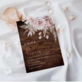 Stoffelijk Roos & Rustiek Boho Bloemen Blush Bruil Save The Date