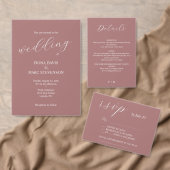 Dusty roos kalligrafie elegante bruiloft stoel plaatskaartje (Personaliseer de collectie van deze zelfstandige maker.)