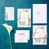 Dusty Rozen Eucalyptus Elegant Script Wedding Gastenboek